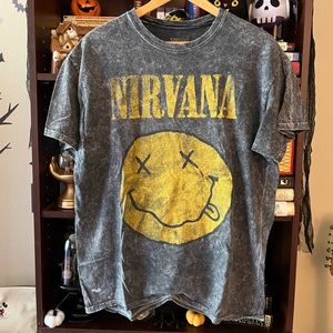 Nirvana graphic band tshirt grey size large